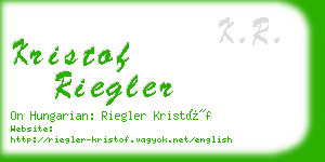 kristof riegler business card